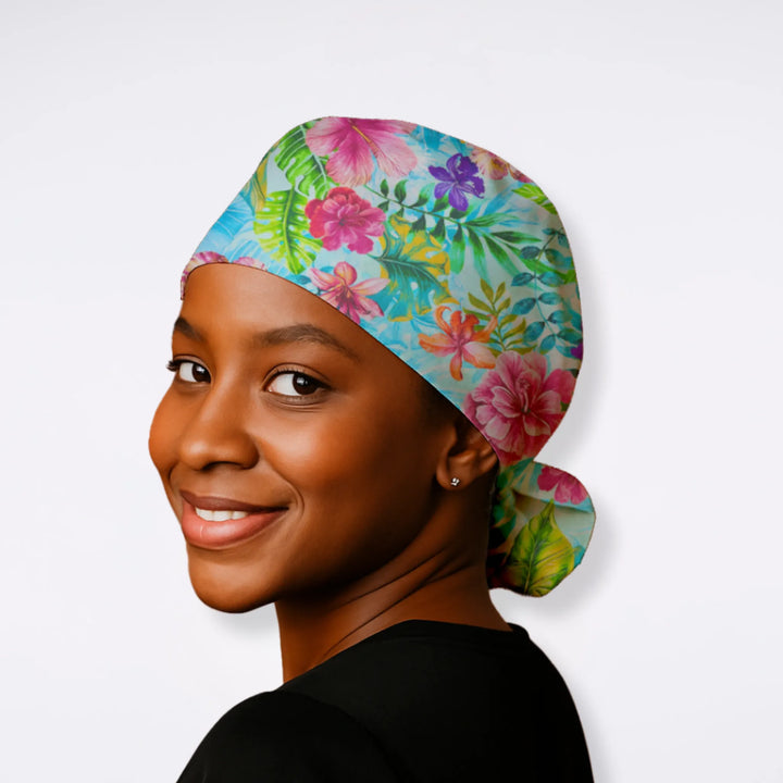 Cabana Bloom Scrub Hat