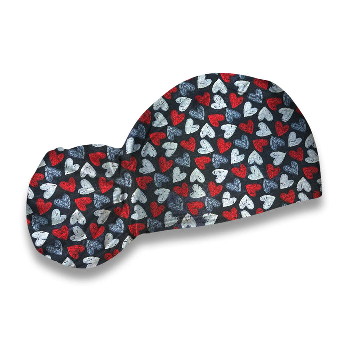 Chalkboard Hearts Scrub Hat