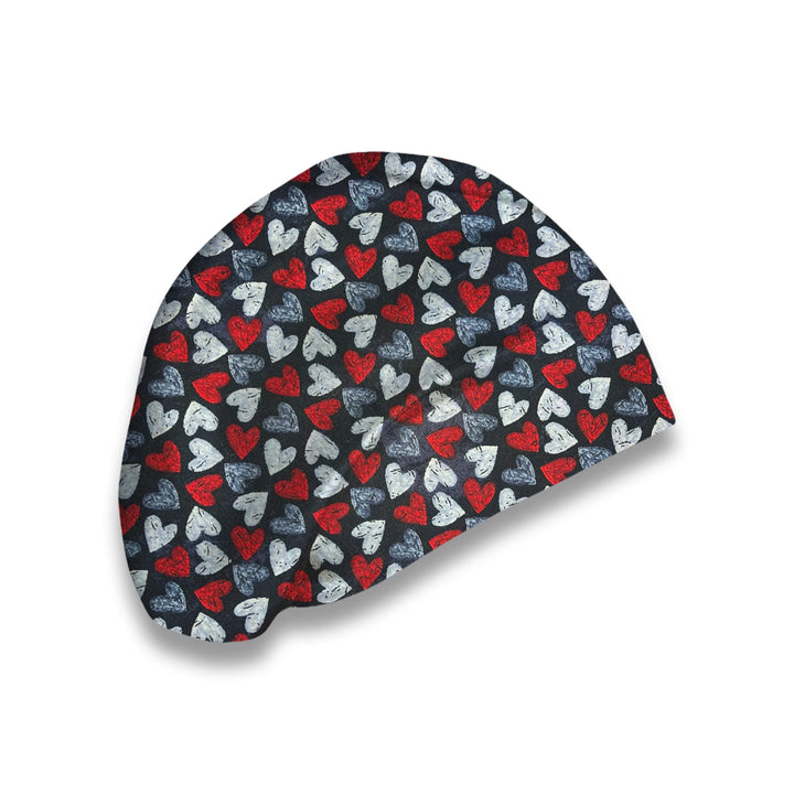Chalkboard Hearts Scrub Hat