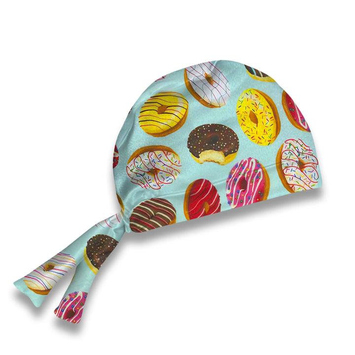 Donuts on Blue Scrub Hat