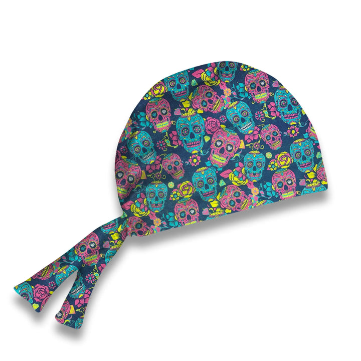 Floral Sugar Skulls Scrub Hat