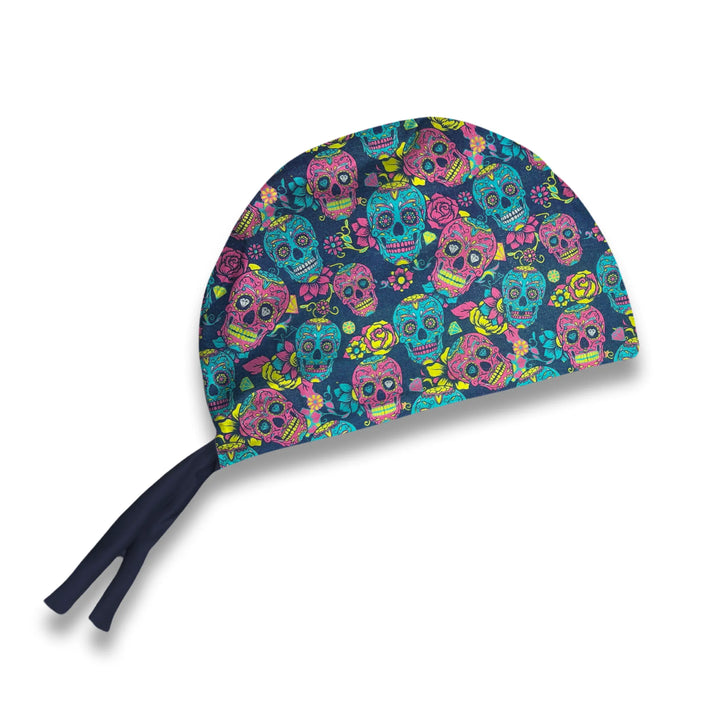 Floral Sugar Skulls Scrub Hat