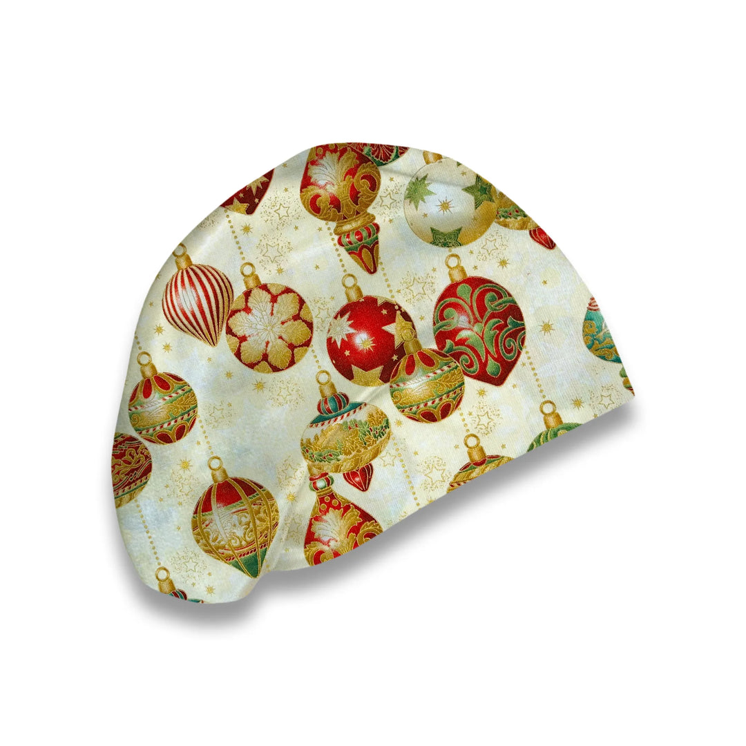 Golden Christmas Scrub Hat