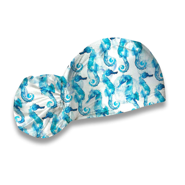 Seahorse Serenade Scrub Hat