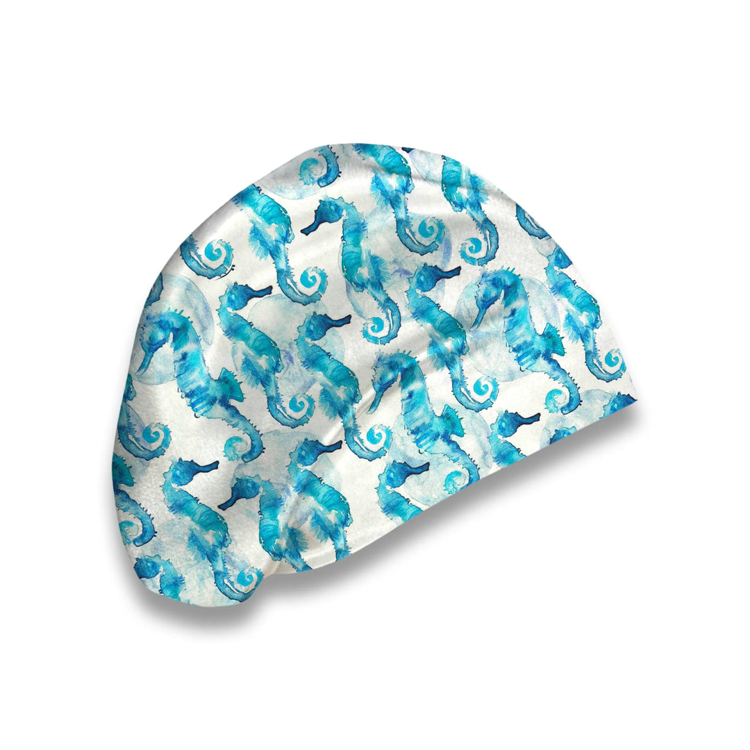 Seahorse Serenade Scrub Hat