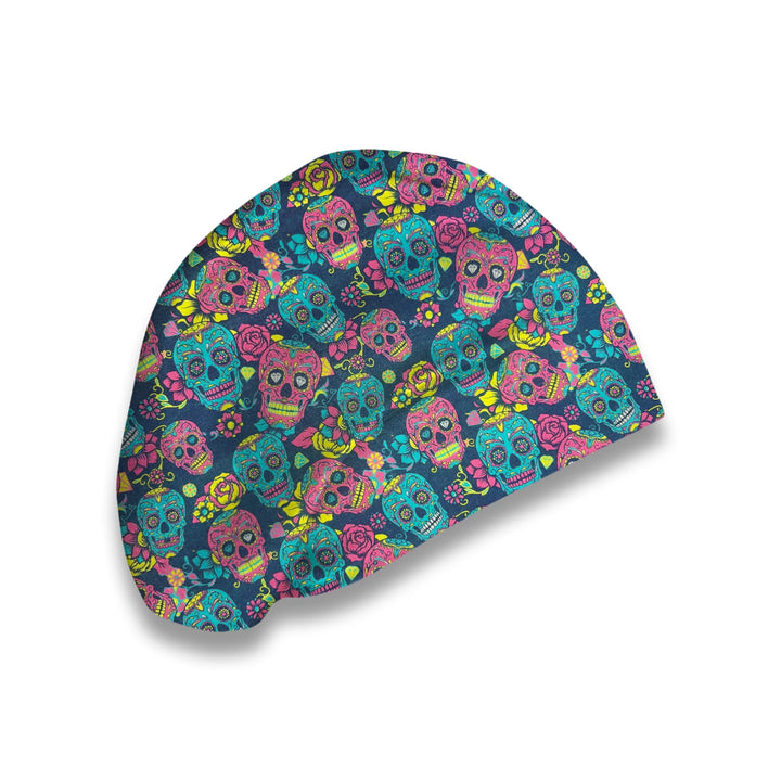 Floral Sugar Skulls Scrub Hat