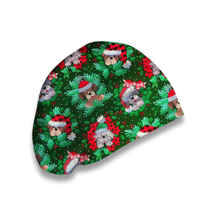 Wreath Woofs Scrub Hat